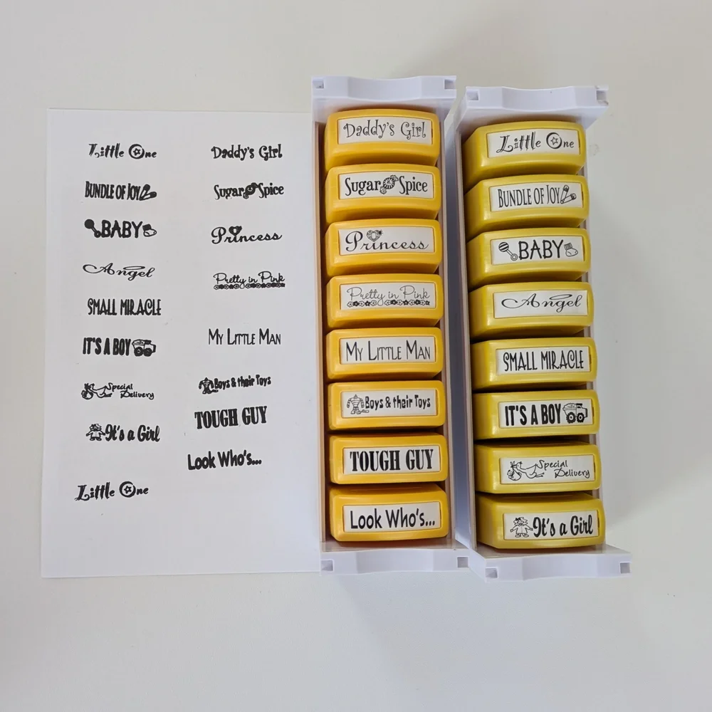 MessageStor Vintage Self-inking Stamps with Case